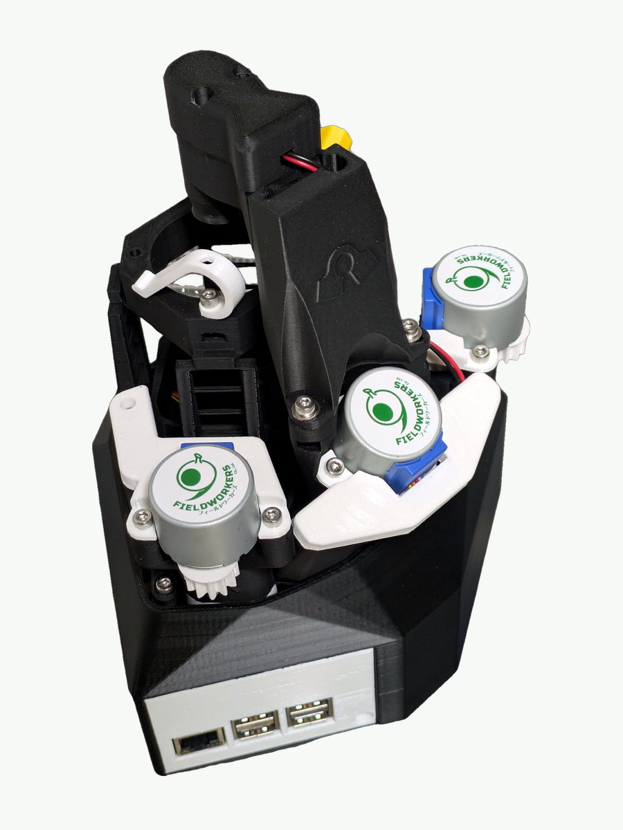 OpenFlexure Microscope 本体 — フィールドワーカーズ製完成品
